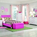 White And Bedroom Marvelous White And Pink Girls Bedroom Sets Including Single Bed And Bench Storage Completed By Night Lamp With Nightstand And Furnished With Drawers Sets Girls Bedroom Sets: Combining The Cute Aspects