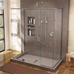 Bathroom Present Shower Masculine Bathroom Present Glass Cubical Shower Paired With Rain Showerhead And Smooth Linear Drain  Bathroom  Interesting Showers With Linear Drain 