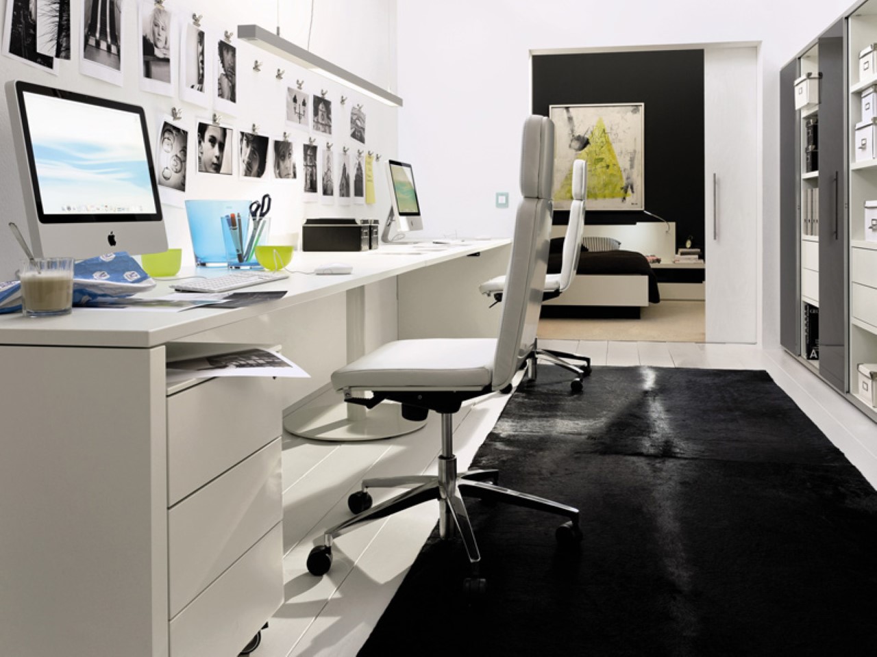 Black And For Masculine Black And White Theme For Luxury Home Office Furniture With Transparent Stationary Cup Office Some Tips For Creating Relax And Comfortable Office Or Work Space At Your Home