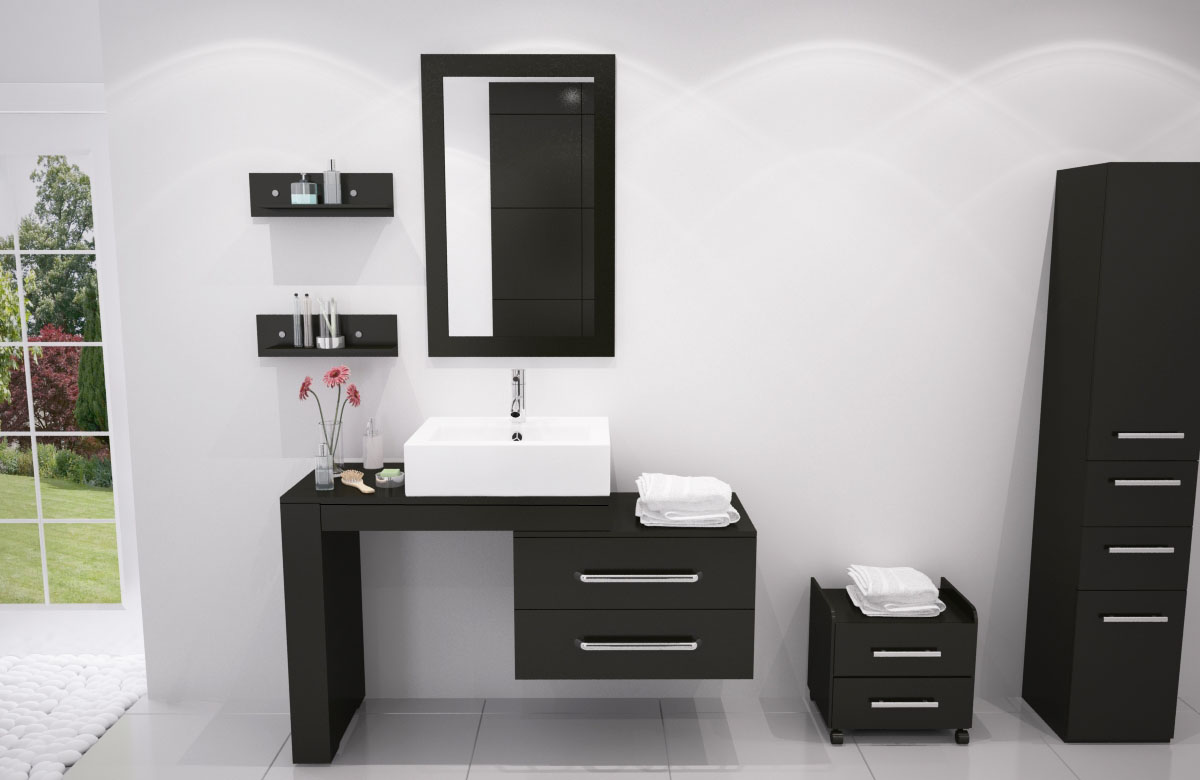 Modern Bathroom Cool Masculine Modern Bathroom Design With Cool Black Vanity Cabinets And Nice Vessel Sink Bathroom Modern Bathroom Interior Designs That Make Elegant And Luxurious Statement