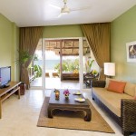 Green Wall Small Mesmerizing Green Wall Color Of Small Living Room Ideas With Lounge Sofa And Table On Rug Furnished With White Ceiling Fan And Completed With Television On Wooden TV Stand Living Room Stylish Small Living Room Ideas