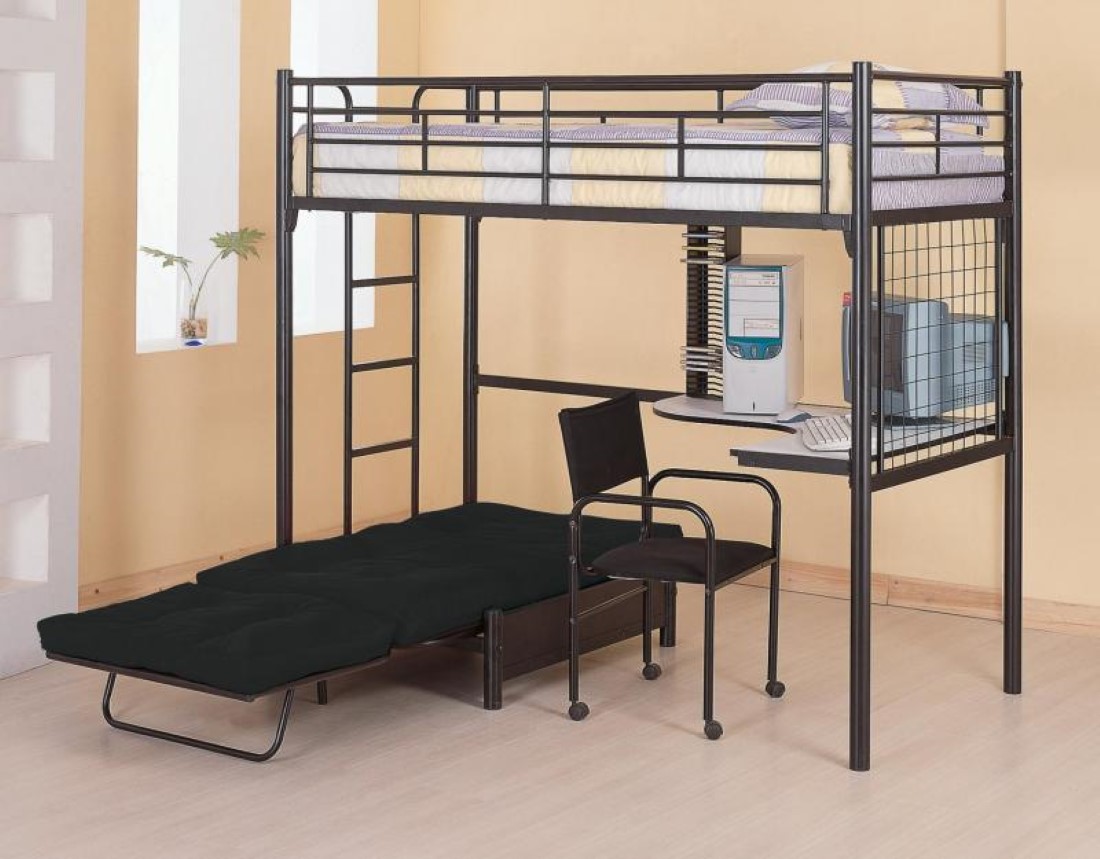 Twin Loft With Metal Twin Loft Bed Design With Black Chairs And White Computer Desk Under Beautiful Bed Cover Ideas Kids Room 30 Functional Twin Loft Bed Design Furniture With Desk For Kids