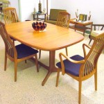 Century Dining Blue Mid Century Dining Chair With Blue Pad Idea Feat Pretty Wooden Table Plus Floral Vase Centerpiece Dining Room  Brought In Classic Mid Century Dining Chair Is Ready To Enjoy 