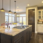 Dome Pendant Brown Mini Dome Pendant Lamps Above Brown Marble Kitchen Island Countertop Paired With Dark And White Kitchen Renovation Interior Set Kitchen  Excellent Ideas Present Gorgeous Kitchen Renovation 