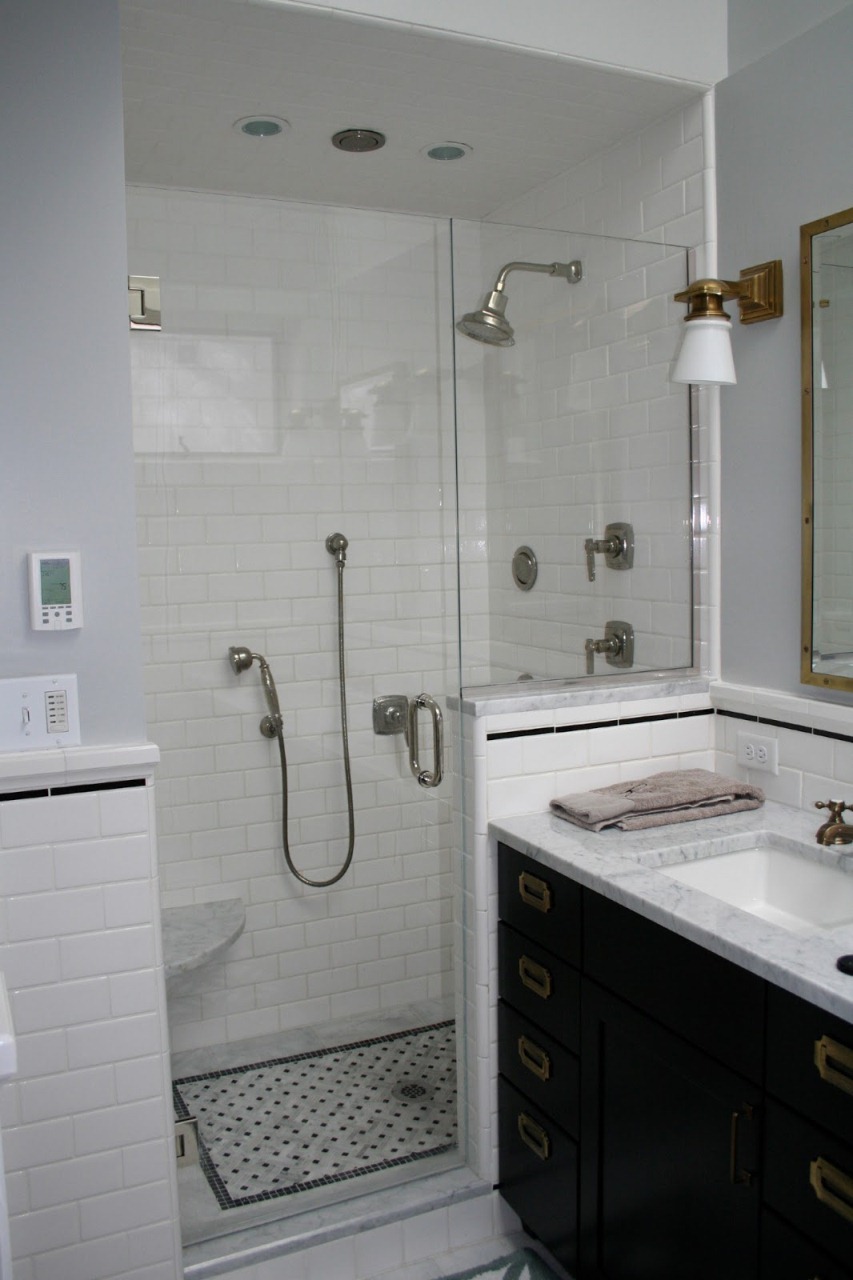 Bathroom Present Mirror Modern Bathroom Present Vanity Plus Mirror Combined With Cubical Shower Designed With Tile Floor  Bathroom  Attractive And Safe Floor Tiles For Shower 