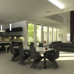 Dining Room Black Modern Dining Room Chairs In Black Color Design Combined With White Dining Table Using Open Kitchen And Living Room Ideas Dining Room Modern Dining Room For Modern Lifestyle And Living