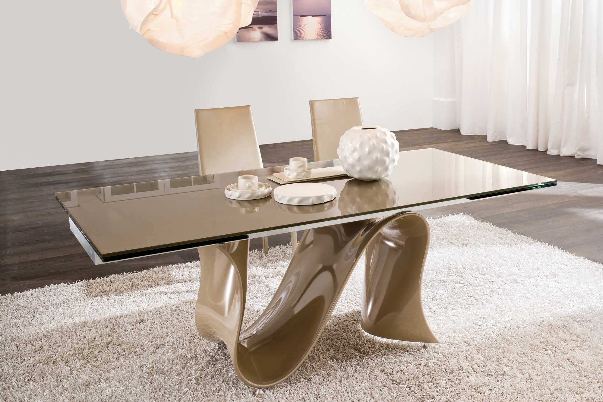 Dining Room Cream Modern Dining Room Chairs In Cream Color Facing Stunning Dining Table Under Fabulous Ceiling Lamps Dining Room Modern Dining Room Chairs Chosen For Stylish And Open Dining Area