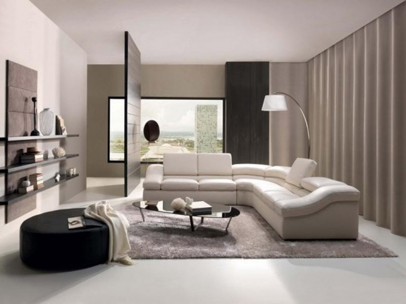 Living Room Studio Modern Living Room Furniture For Studio Apartments Design Ideas With Extra Thick Carpet Design Also Interesting White Leather Modern Sofa Plus Creative Bed Lamp Idea Living Room Find Suitable Living Room Furniture With Your Style