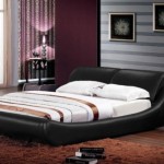 Platform Bed Leather Modern Platform Bed With Black Leather Frame Design Feat Unique Small Nightstand And Shag Bedroom Rug Idea Bedroom  Truly Amazing And Awesome Modern Platform Bed Designs 