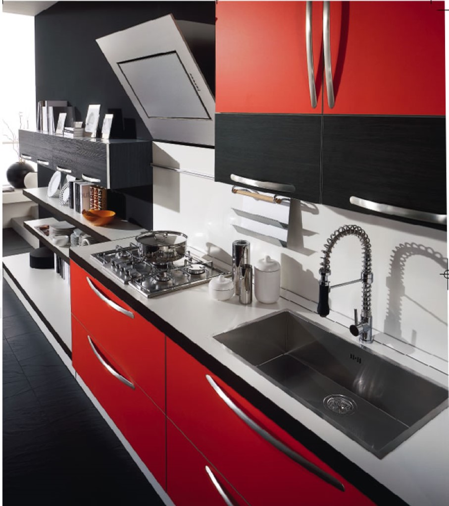 Red Kitchen And  Kitchen  Create Incredible Kitchen With Red Kitchen Cabinet 