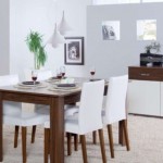 Sideboard Design Table Modern Sideboard Design Feat Rectangular Table And Elegant White Leather Dining Chairs With Wooden Legs Dining Room  White Leather Dining Chairs Inducing Beauty As Well As Elegance 