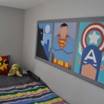 Superhero Themed Decor Modern Superhero Themed Kids Room Decor For Boys Designs Ideas With Simple Grey Wall Ideas For Bedroom Also Interesting White Wooden Bed Frame Small Double Designs Decoration Kids Desire And Kids Room Decor