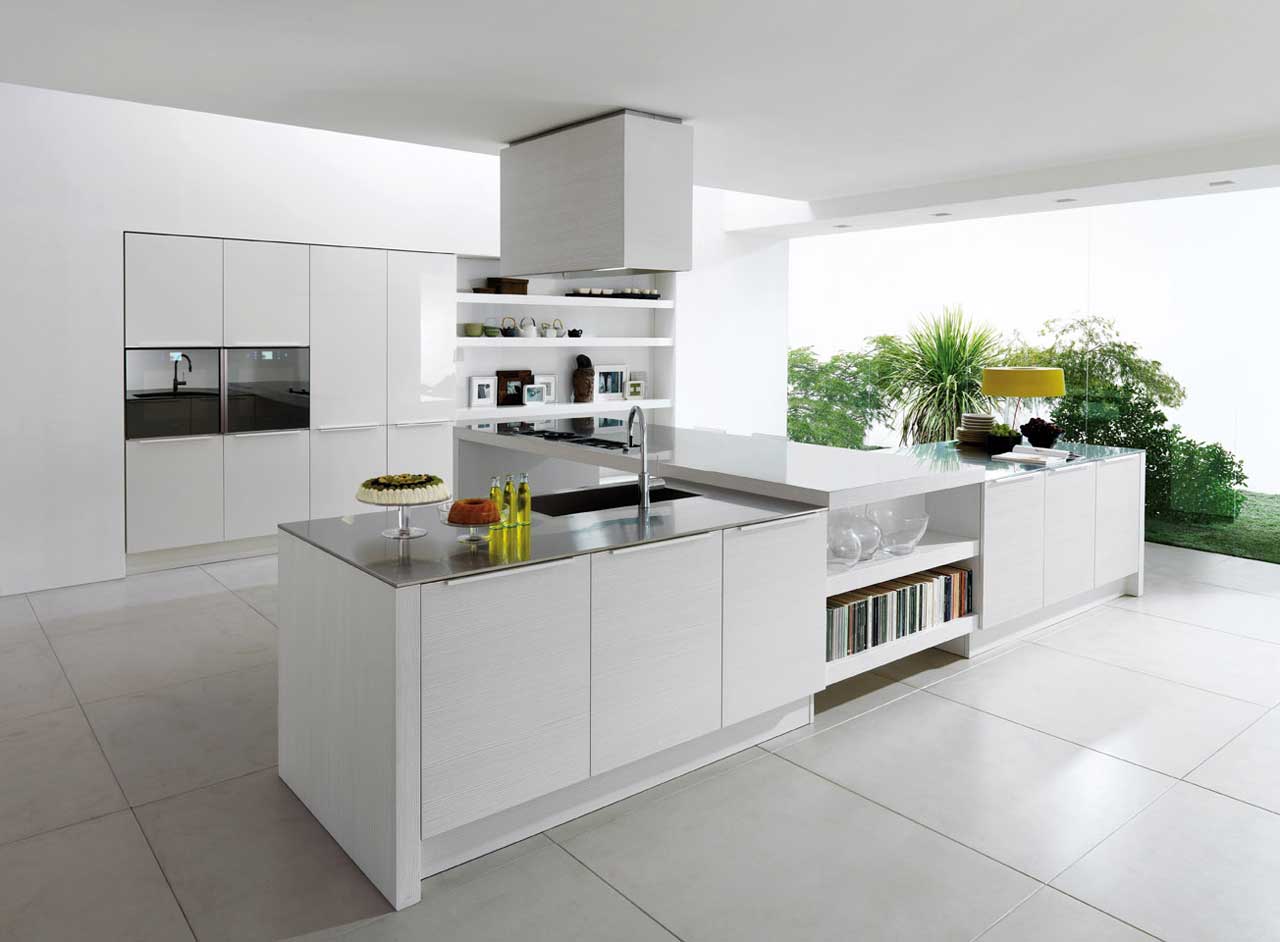 White Themen Ideas Modern White Themed Kitchen Remodel Ideas For Small Apartment With Delectable Stainless Steel Countertops Design And Simple Stainless Steel Top Kitchen Island Cart In White Decor Kitchen Most Popular Kitchen Layout To Emulate Your Own After
