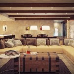Living Room Rustic Modish Living Room Design For Rustic Living Room Ideas With Marble Floor Beige Leather Couches With Pillows And Coffee Table Living Room Majestic Rustic Living Room With Delicate Beauty