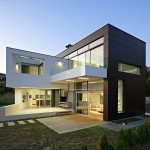 House Design And Modish Modern House Design With White And Brown Exterior Color Decorating Ideas Glass Window And Railings Plus Sliding Door Architecture Modern Family House With A Indoor Pool And Light Exterior Views