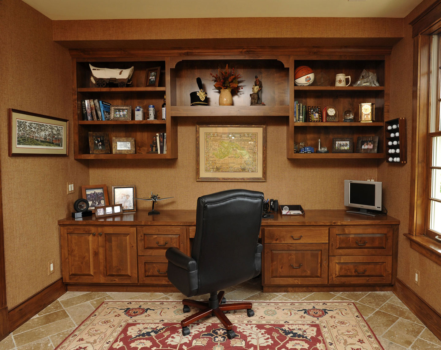 Office Ideas Design Modish Small Office Ideas With Beautiful Traditional Design Using Wooden Computer Desk And Wooden Cabinet Completed With Black Leather Chair Office Small Office Ideas With Big Secret Pleasure