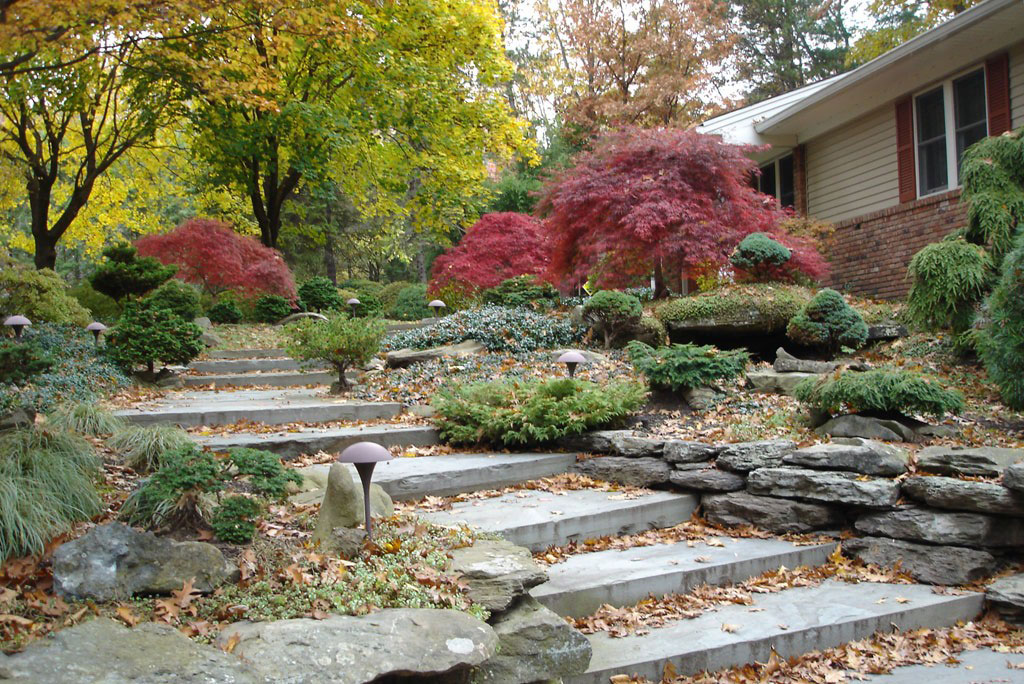 Stone And Red Mossy Stone And Grasses Feat Red Plants Plus Great Rock Garden Design Idea Garden  Awesome Gardens From Rock Garden Ideas 