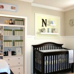 Built In With Natty Built In Bookshelf Mixed With Grey Wall And White Wainscoting In Modern Small Baby Nursery Various Baby Nursery Furniture For Wonderful Baby Room