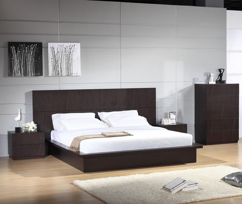 Rectangular Rug Feat Nice Rectangular Rug Bedroom Idea Feat Modern Wood Platform Bed And Black Chest Of Drawer Design Bedroom  Truly Amazing And Awesome Modern Platform Bed Designs 