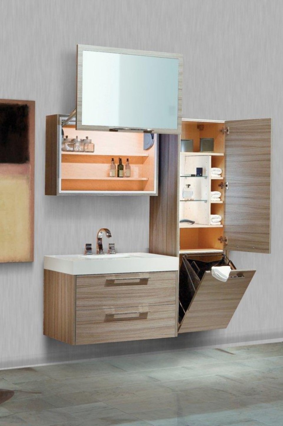 Bathroom Cabinet Lifted Outstanding Bathroom Cabinet Idea And Lifted Vanity Mirror Design Feat Stylish Small Sink  Bathroom Bathroom Cabinetry For Various Bathroom Design