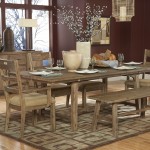 Natural Wooden Rustic Outstanding Natural Wooden Furniture In Rustic Dining Room With Table And Chairs Plus Bench On Rug Completed With Dining Room Buffet And Furnished With Cupboard Dining Room Simple And Functional Dining Room Buffet