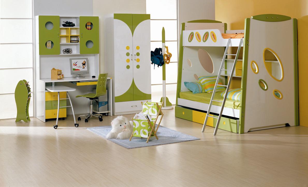 Shaped Standing And Pencil Shaped Standing Hooks Idea And Modern Blue Area Rug Also Amazing Children Bedroom Furniture With Green And White Paint  Kids Bedroom Furniture Ideas In Smart Placement