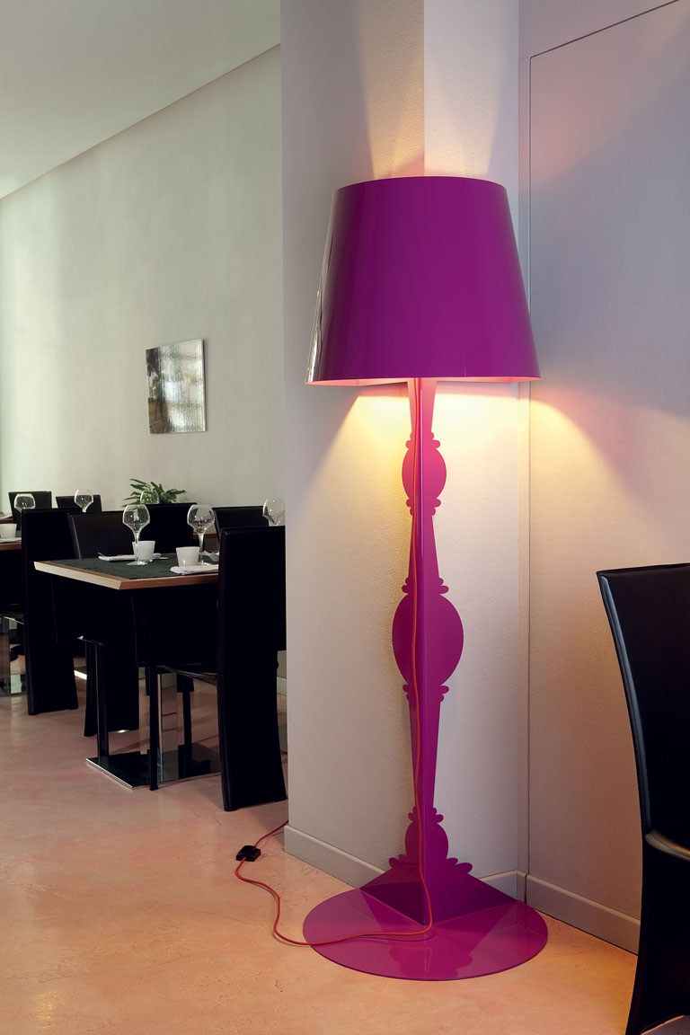Stand Light Floor Pink Stand Light In Unique Floor Lamps Models For Restaurant Design Ideas Decoration Unique Floor Lamps To Decorate Your Interior Rooms