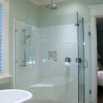 Pale Green Color Plain Pale Green Wall Paint Color Background Paired With Corner Glass Shower Enclosure Plus Modern Stainless Steel Appliances Set Inside Interior Design  Awesome Decorations Of Glass Shower Enclosures 