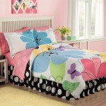 Dot Bed Gorgeous Polka Dot Bed Skirt And Gorgeous Garden Inspired Bedding In Cool Girl Bedroom Idea Feat Pink Painted Wall Bedroom Chic Minimalist Girl Bedrooms That Blend Impressive With Practicality