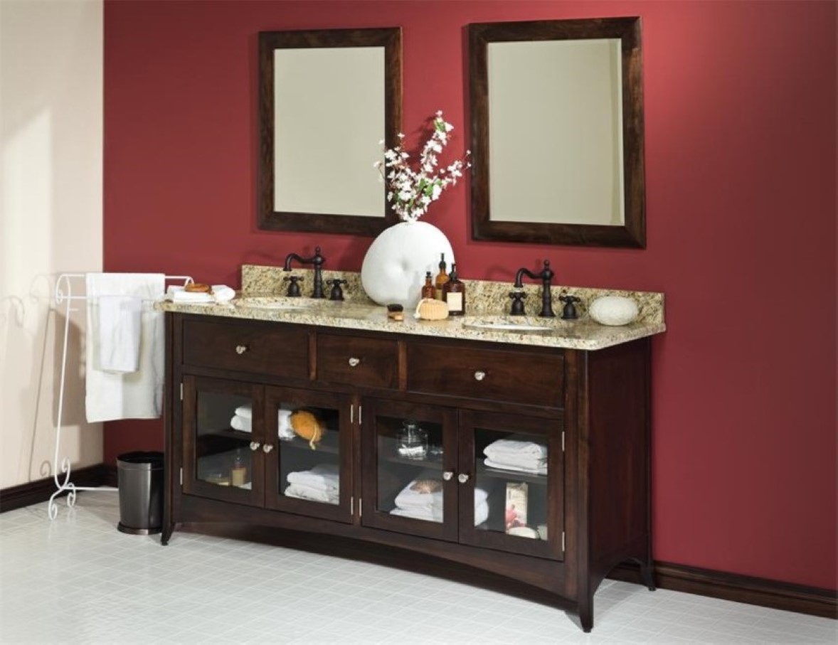 Portable Towel Red Pretty Portable Towel Rack Or Red Wall Color Idea Feat Wood Mirror Frame Design And Rustic Bathroom Sink Cabinet With Glass Door Bathroom  Taking A Lot Of Benefit From Inspiring Sink Cabinet In Bathroom 