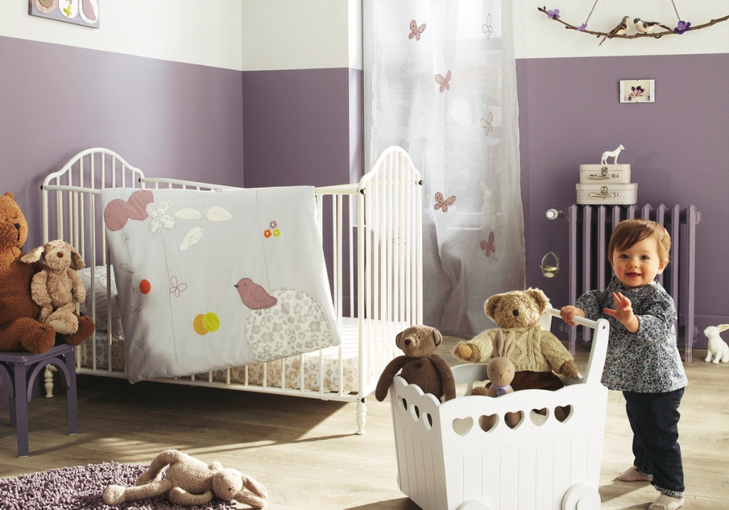 Heater And In Purple Heater And Wall Color In Dynamic Baby Boy Nursery Theme With Bird Plus Butterfly Pattern Kids Room Some Inspiring Baby Boy Nursery Themes