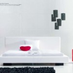 Square Ottomans Platform Red Square Ottomans And White Platform Bedding Also Black Pendant Lamps Bedroom Luxury Bedroom Design With Trendy Floor Lamp Shades