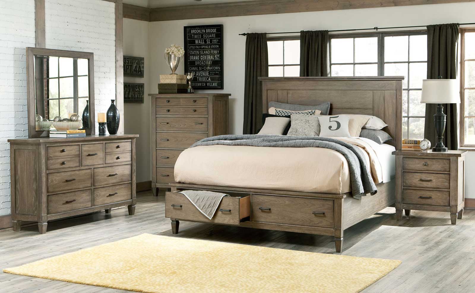 King Bedroom Small Relaxing King Bedroom Sets For Small Apartment Design Ideas With Calm Teak Wooden Bedroom Storage Design And Astonishing Laminate Wood Flooring Design Also Cheerful Pastel Gray Bed Spread Ideas Bedroom Enhance The King Bedroom Sets: The Soft Vineyard-6