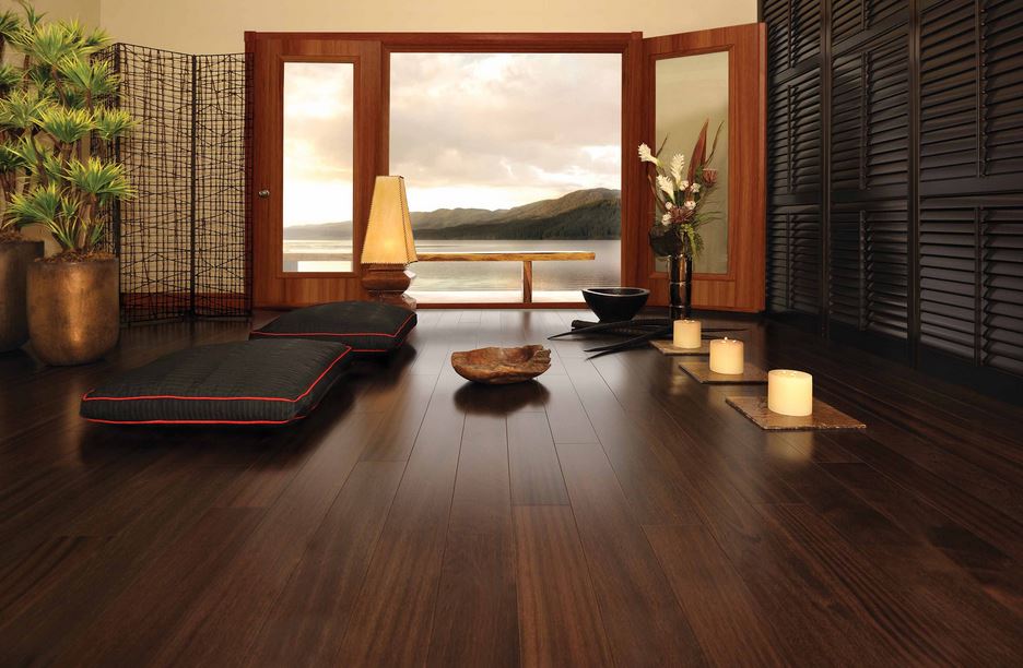Room Designed Floor Relaxing Room Designed With Hardwood Floor Color Equipped With Black Bolster And Aromatherapy Candle  House Designs  Why You Should Have One Of These Breathtaking Hues For Your Hardwood Floors 