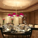 Table Shaped And Round Table Shaped Plus Tableware And Chairs Under Amusing Lighting For Dining Room Chandeliers Dining Room Dining Room Chandeliers That You Can Apply