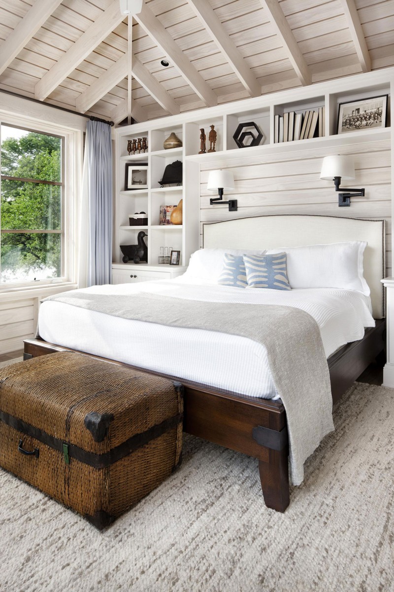 Bedroom Ideas Bed Rustic Bedroom Ideas With Oak Bed And White Bedding Under White Wooden Ceiling Bedroom Rustic Bedroom Ideas For Good Sleep Time