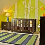 Dark Hue Sets Rustic Dark Hue Wooden Furniture Sets Feats With Stripped Rug And Garden Baby Boy Nursery Theme Some Inspiring Baby Boy Nursery Themes