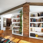 Interior Design Library Rustic Interior Design In Home Library Using White Bookshelf And Brick Wall Decor Combined With Wooden Flooring Ideas Interior Design Rustic Interior Design With Nature’s Fusion Charm