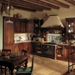 L Shaped With Rustic L Shaped Kitchen Design With Dining Zone Feat Creative Wall Storage Unit Idea And Exposed Wooden Beams Kitchen  Awesome Designs From Rustic Kitchen Ideas 