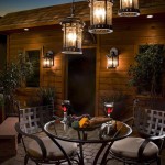 Pendant Lamps Wall Rustic Pendant Lamps And Twin Wall Sconces For Patio Lighting Idea Feat Trendy Outdoor Furniture Set Decoration  Glowing In Glimmery With Patio Lighting Ideas 