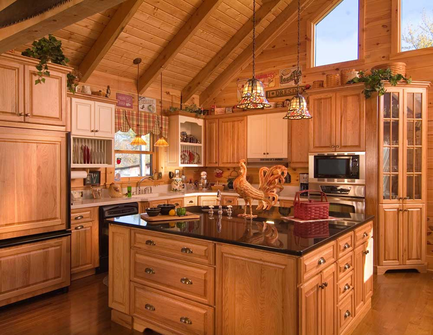 Small Kitchen Cabins Rustic Small Kitchen Design For Cabins With Awesome Light Wood Kitchen Cabinets With Light Wood Floors Design Idea Also Kitchen Island Design Ideas Kitchen The Balance Between The Small Kitchen Design And Decoration