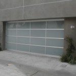 Modern Garage Using Sensational Modern Garage Doors Design Using Glass Material Combined With Steel Material In Concrete Wall Design Decoration Fascinating Modern Garage Doors Used In Remarkable Designs