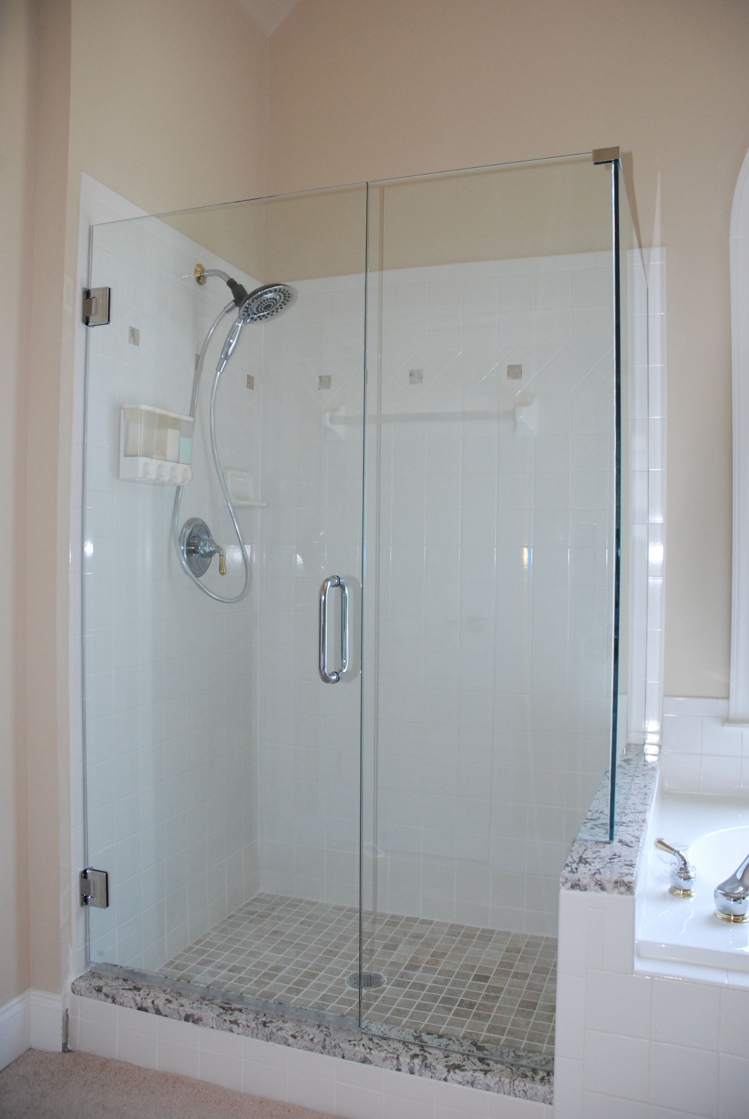 Shower Glass Shower Shiny Shower Glass Panel Covering Shower Bath At Small Bathroom With Ceramics Backsplash Bathroom Shower Glass Panel For Contemporary Bathroom Styles