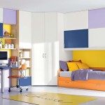 Minimalist Child With Simple Minimalist Child Room Interior With Natural Wood Accents Bed With Corner Curved Front Wardrobe And Corner Computer Study Desk Minimalist Bedroom Ideas Also Under Bed Drawers Bedroom Various Inspiring For Kids Bedroom Furniture Design Ideas