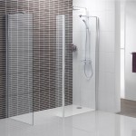 Stall Shower With Simple Stall Shower Without Door With Shower Glass Panel Design At Modern Bathroom Image Bathroom Shower Glass Panel For Contemporary Bathroom Styles
