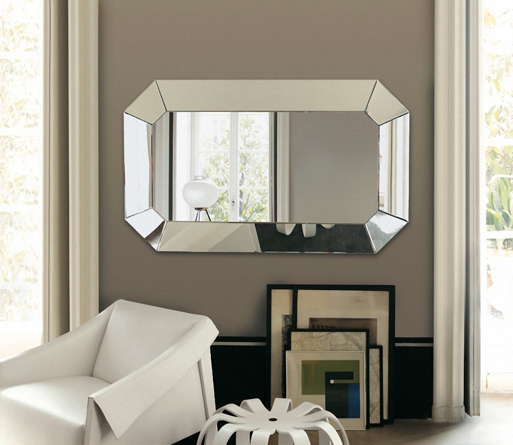Large Wall Decoration Sleek Large Wall Mirror For Decoration Feat Unusual Small Side Table Design And White Wingback Chair Interior Design  Large Wall Mirrors Beautifying Each Your Interior Space Well 