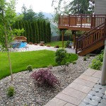 Backyard Landscape Green Small Backyard Landscape Design Using Green Garden And Gravel Decoration Combined With Minimalist Outdoor Furniture Ideas Outdoor Backyard Landscape Design To Make The Most Of Your Space