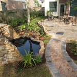 Backyard Landscaping Natural Small Backyard Landscaping Decorated With Natural Small Pond Completed With Rock Decoration And Small Pathway Ideas Backyard Small Backyard Landscaping Concept To Add Cute Detail In House Exterior