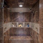 Bathroom Interior Brown Small Bathroom Interior Decorated With Brown Ceramic Tile Shower Designs In Contemporary Style For Bathroom Inspiration Bathroom Tile Shower Designs In Marble And Granite Types Represent The Best Natural Textures