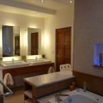 Bathroom Light Also Small Bathroom Light Fixtures With Impressive Ideas Also Modern Bathroom Wall Lighting Design Along With Charming Colorful Blue Bathroom Lighting And Small Double Bathroom Mirror Design Ideas Bathroom 16 Bathroom Light Fixtures To Inspire Your Bathroom Makeover
